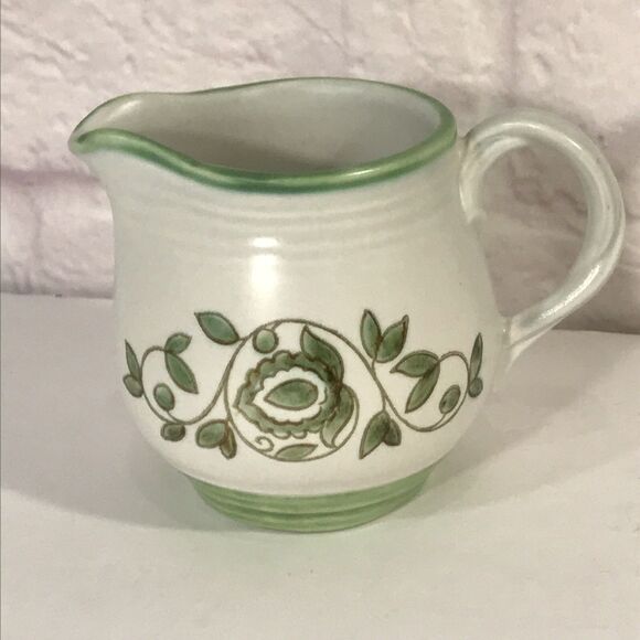 Metlox Other - Vintage Metlox Mission Verde Poppytrail 3 1/2" Creamer Green Floral Vines 1960's
